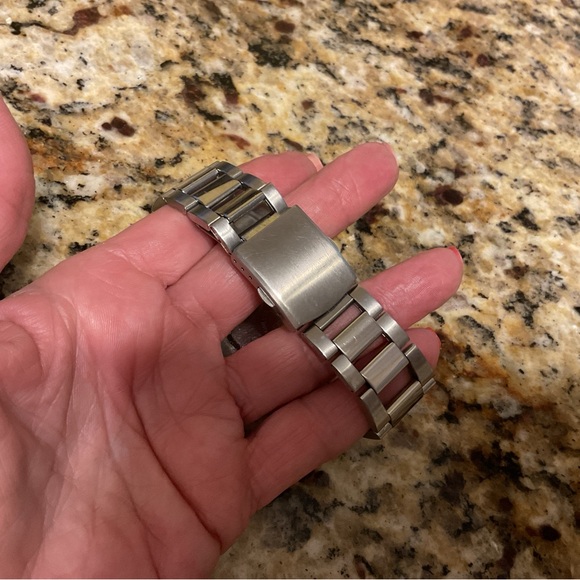 NEW WITHOUT TAGS MEN”S FIGARO MILANO STAINLESS STEEL QUARTS WATCH - Picture 11 of 12